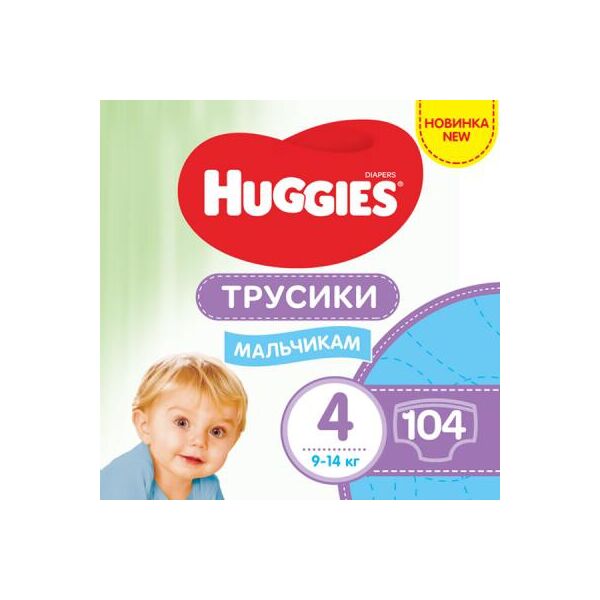 

Подгузник Huggies Pants 4 M-Pack 9-14 кг для мальчиков 104 шт (5029054568088)