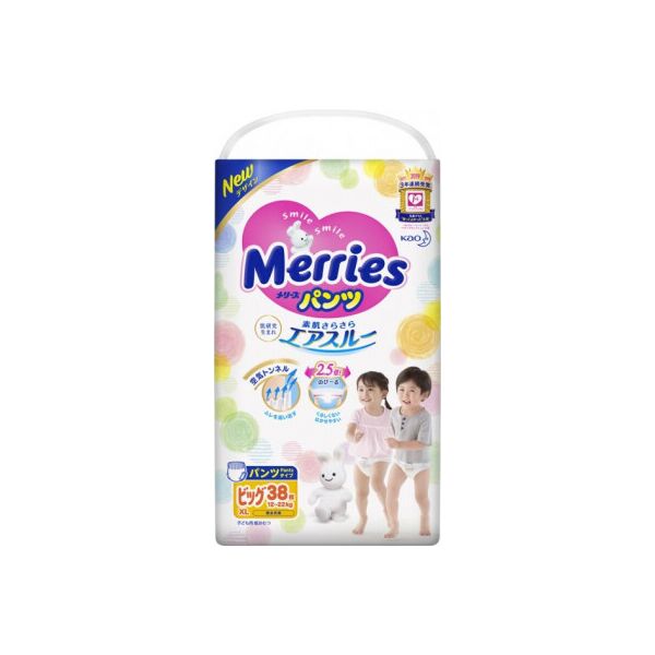 

Подгузник Merries трусики для детей Big размер ХL 12-22 кг 38 шт (558683)