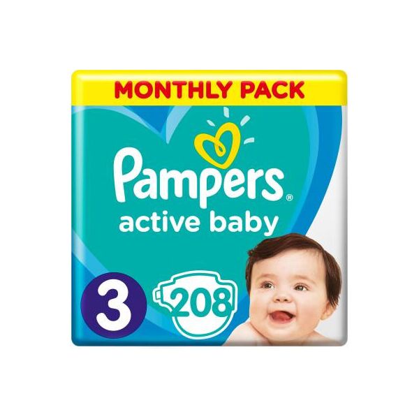 

Подгузник Pampers Active Baby Midi Размер 3 (6-10 кг), 208 шт. (8001090910745)