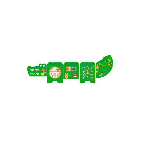 

Развивающая игрушка Viga Toys Бизиборд Крокодил, 5 секций (50346FSC)