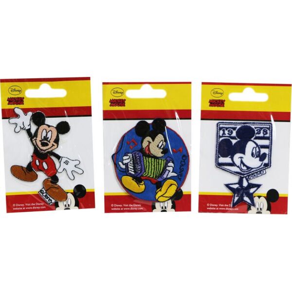 

Нашивка аппликация 3 шт "Mickey Mouse " Disney - разноцветный K10-110383