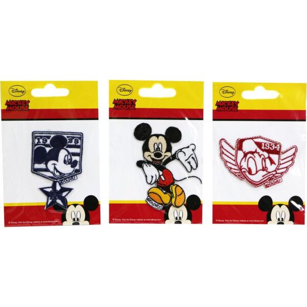 

Нашивка аппликация 3 шт "Mickey Mouse " Disney - разноцветный K10-110367