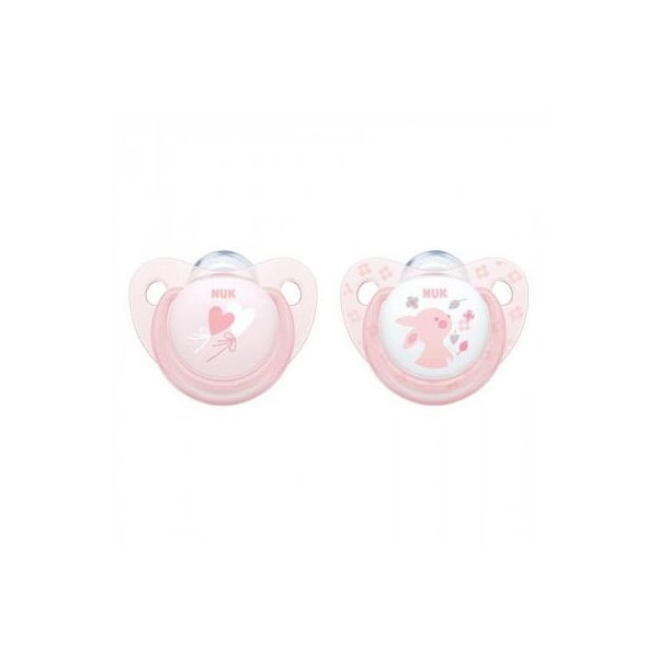 

Пустышка NUK для сна Baby Rose 0-6 мес 2 шт Розовая (3952946)