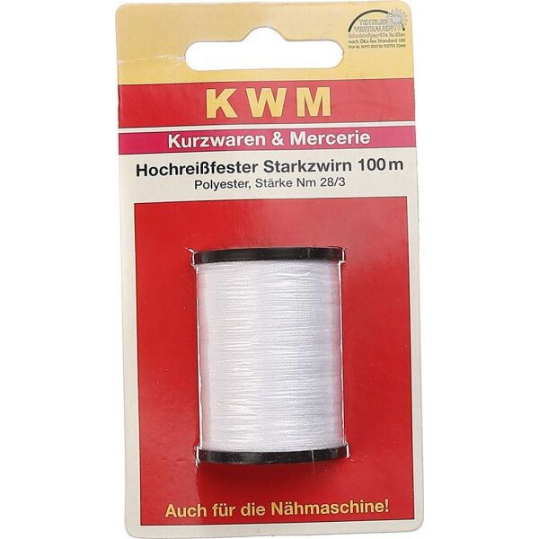 

Швейная нить (28/3*100м) KWM - белый K02-110034