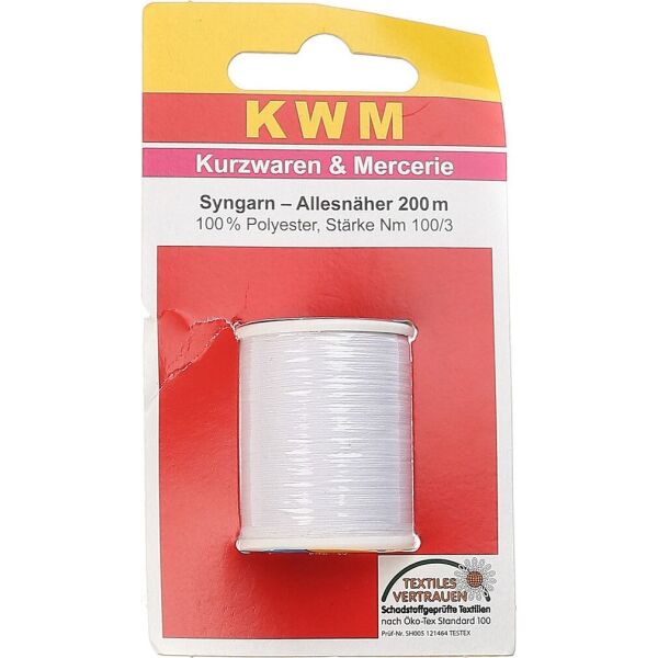 

Швейная нить Nm 100/3 200м KWM - белый K02-110037