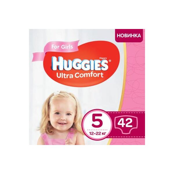 

Подгузник Huggies Ultra Comfort 5 Jumbo для девочек (12-22 кг) 42 шт (5029053565392)