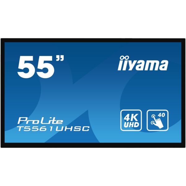 

Монитор Iiyama T5561UHSC-B1 55", panel IPS multitouch 4K UHD, DVI/HDMI/DP