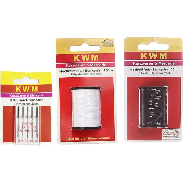

Набор нитки-иголки KWM - белый-черный K10-550327