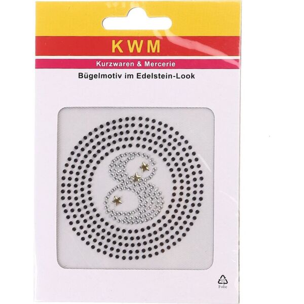 

Аппликация из страз KWM - белый-металик K03-110142