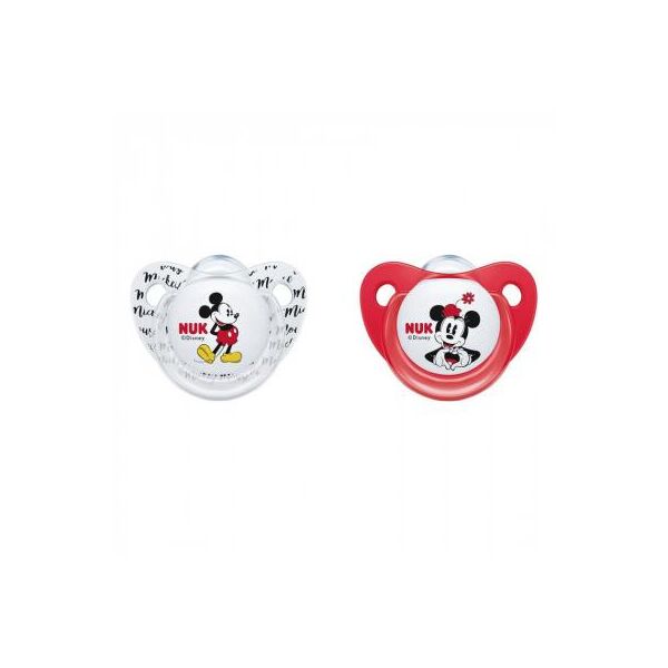 

Пустышка NUK Trend Disney Mickey от 0 до 6 мес. 2 шт Красная с белым (3953118)
