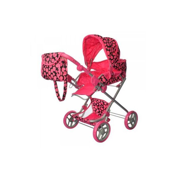 

Коляска для кукол Melogo pink/black (Melogo 9333 pink/black)