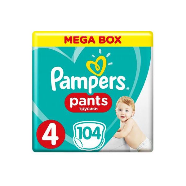 

Подгузник Pampers трусики Pants Maxi Размер 4 (9-15 кг), 104 шт (4015400697534)