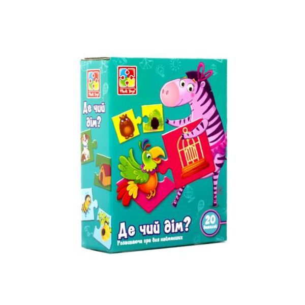 

Развивающая игрушка Vladi Toys Где чей дом , украинский язык (VT1804-30)