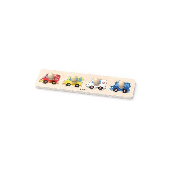 

Развивающая игрушка Viga Toys Рамка-вкладыш с ручками Машины (44535)