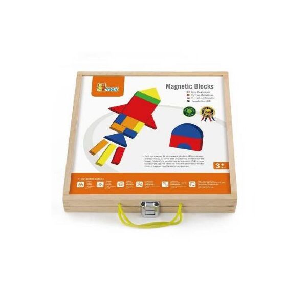 

Развивающая игрушка Viga Toys Формы и цвет Набор магнитных блоков (59687)