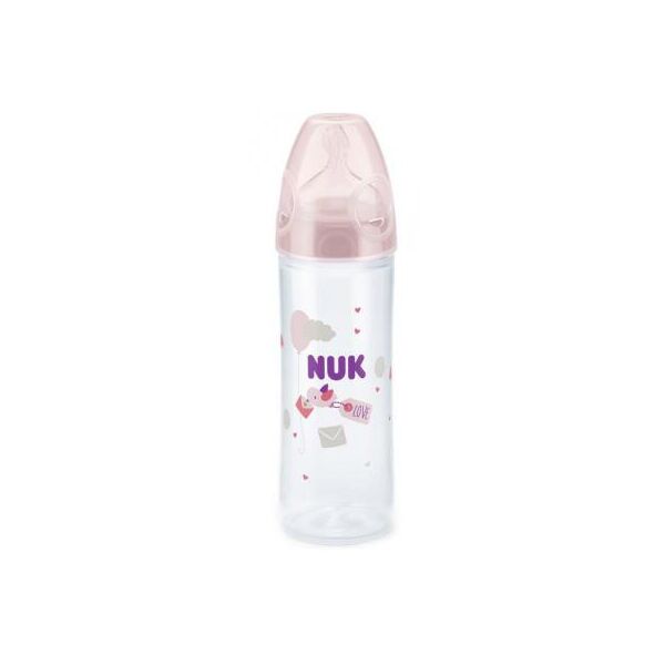 

Бутылочка для кормления Nuk New Classic 250 мл 6+ мес роз. силик.соска (3952704)