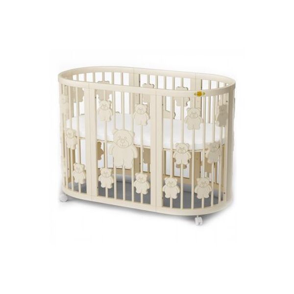 

Кроватка Ingvart SMART BED ROUND с мишками сл. кость (1361015)