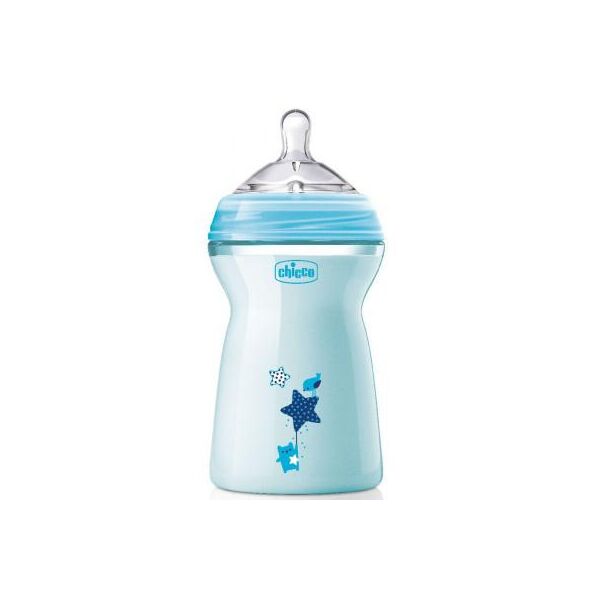 

Бутылочка для кормления Chicco Natural Feeling Color 330 мл 6м+ голубая (80837.21)