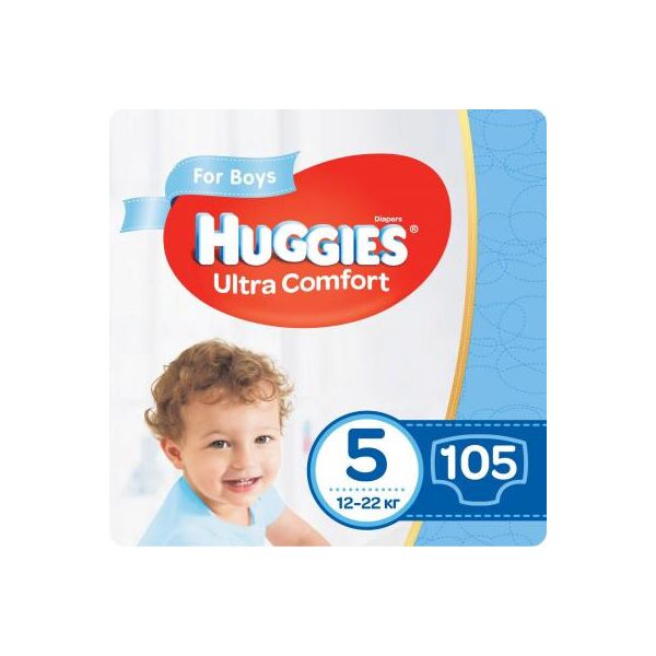 

Подгузник Huggies Ultra Comfort 5 Box для мальчиков (12-22 кг) 105 шт (5029053546902)
