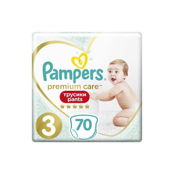 

Подгузник Pampers Premium Care Pants Midi Размер 3 (6-11 кг), 70 шт (8001090759955)
