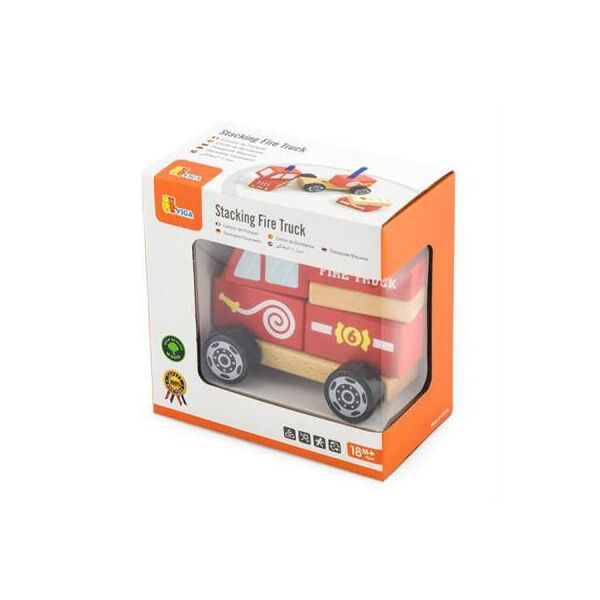 

Развивающая игрушка Viga Toys пирамидка Пожарная машинка (50203FSC)