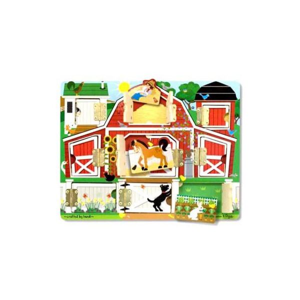 

Развивающая игрушка Melissa&Doug Доска с окошками Ферма (MD14592)