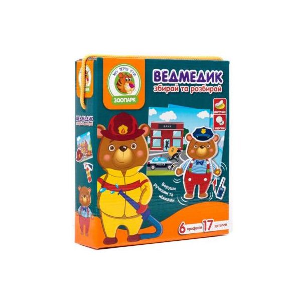 

Развивающая игрушка Vladi Toys Игра с подвижными деталями Мишка, украинский язык (VT2109-04)
