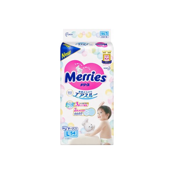

Подгузник Merries для детей L 9-14 кг 54 шт (538786)