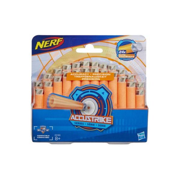 

Игрушечное оружие Hasbro Nerf Набор патронов Аккустрайк, 24 стрелы (C0163)