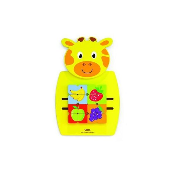 

Развивающая игрушка Viga Toys Жираф с фруктами бизиборд (50680)