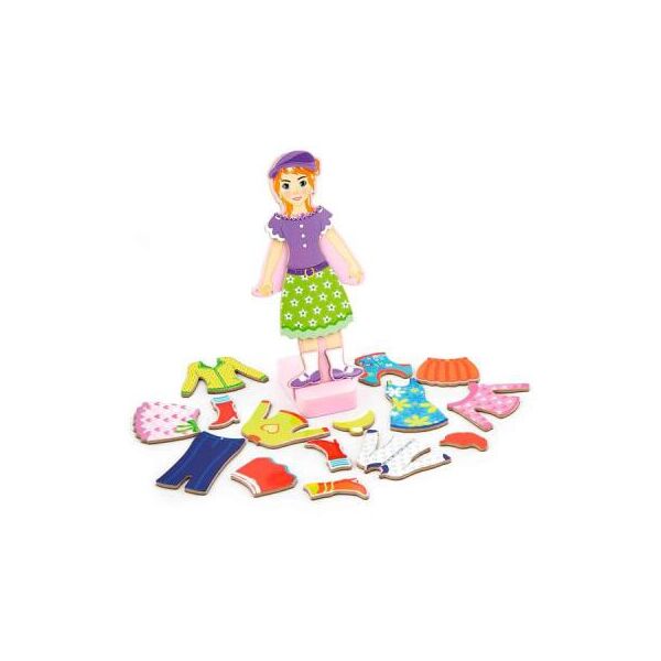 

Игровой набор Viga Toys Гардероб девочки на магнитах (59652)