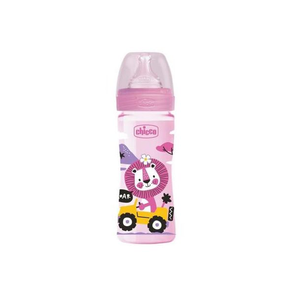 

Бутылочка для кормления Chicco пластиковая Well-Being Physio Colors с силик. соской 2м+ 250 (28623.10)