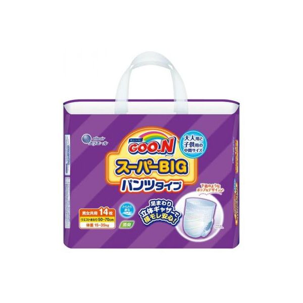 

Подгузник GOO.N Трусики 15-35 кг XXXL унисекс,14 шт (753859)