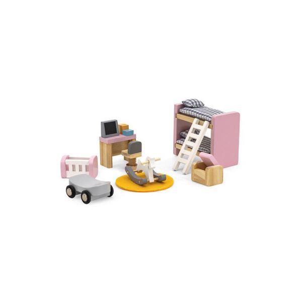 

Игровой набор Viga Toys Деревянная мебель для кукол PolarB Детская комната (44036)