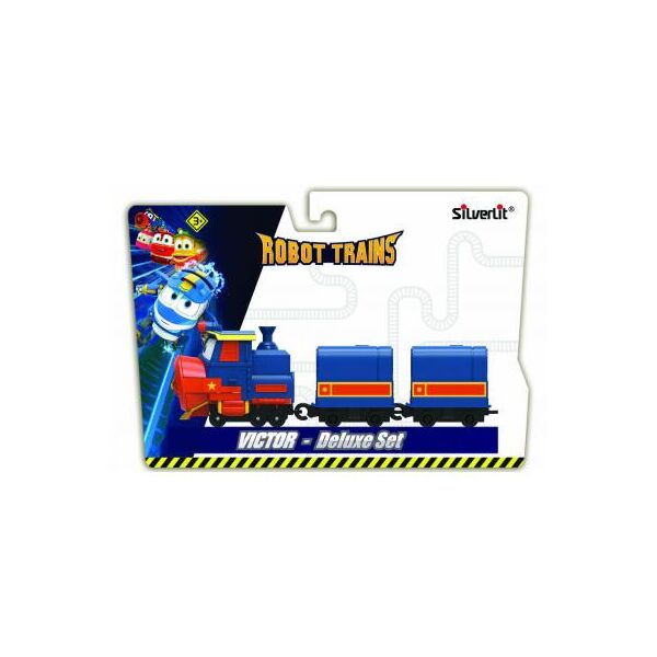 

Игровой набор Silverlit Robot Trains Паровозик с двумя вагонами Виктор (80179)
