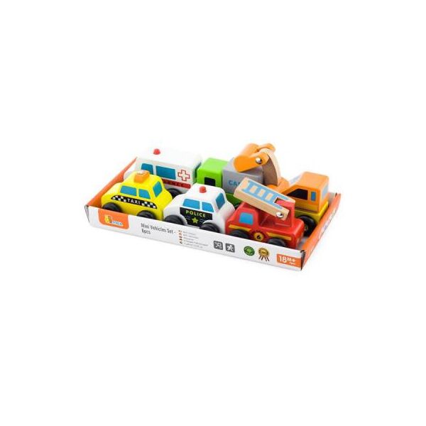 

Развивающая игрушка Viga Toys Набор Мини-машинки 6 шт (59621)