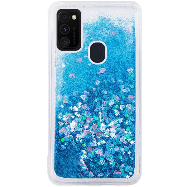 

TPU чехол Liquid hearts для Samsung Galaxy M30s / M21 Голубой