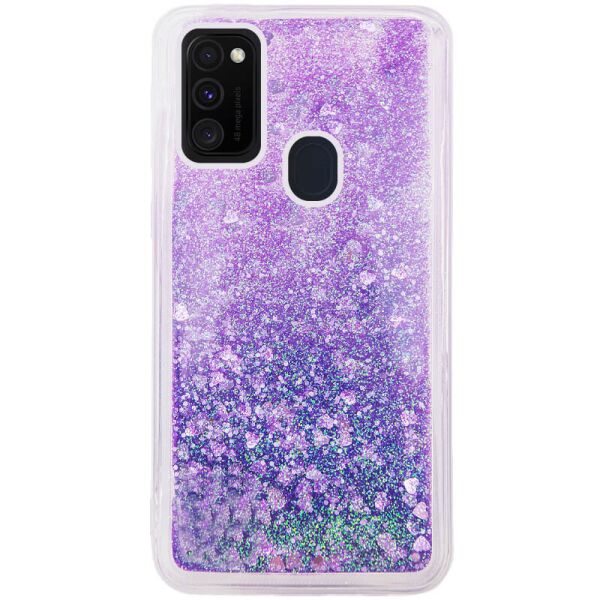

TPU чехол Liquid hearts для Samsung Galaxy M30s / M21 Фиолетовый