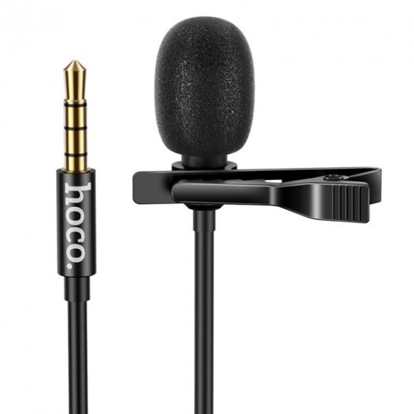 

Микрофон HOCO Desired wired mini Clip microphone DI02 AUX 2м black