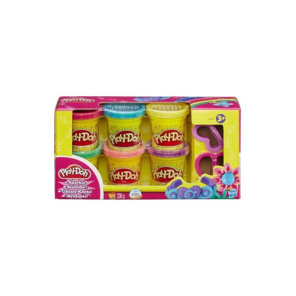 

Набор для творчества Hasbro Play-Doh пластилин из 6 баночек Блестящая коллекция (A5417)