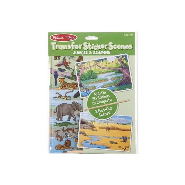 

Набор для творчества Melissa&Doug Переводные наклейки Джунгли и Саванна (MD9532)