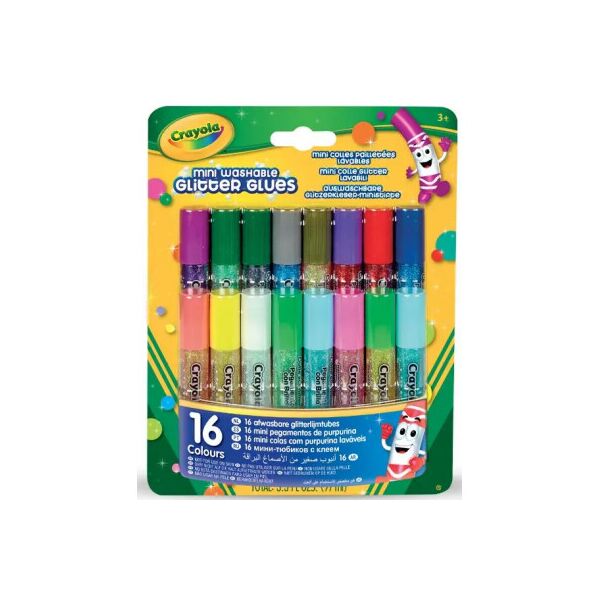

Набор для творчества Crayola Washable клей с блесками 16 шт (256362.024)