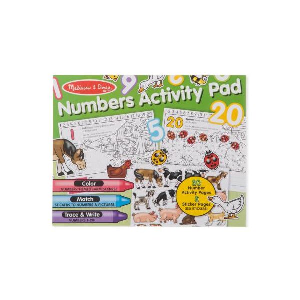 

Набор для творчества Melissa&Doug Альбом раскрасок-наклеек Цифры (MD8566)