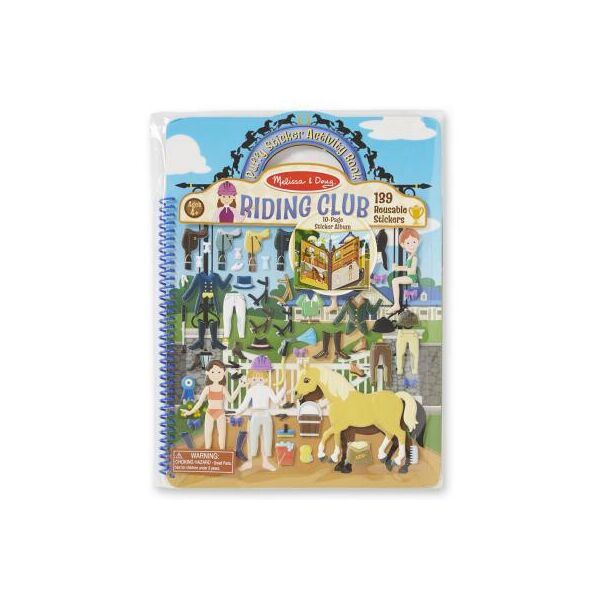 

Набор для творчества Melissa&Doug Объемные многоразовые наклейки Клуб верховой езды (MD19410)