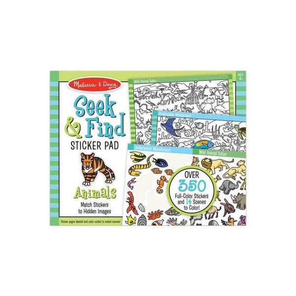 

Набор для творчества Melissa&Doug Найди и наклей наклейку Животные (MD30152)