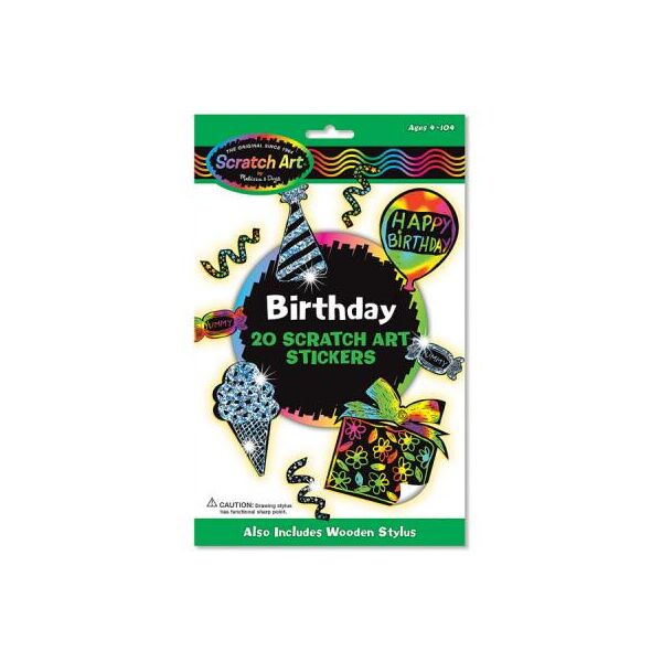 

Набор для творчества Melissa&Doug Набор наклеек-царапок День рождения (MD5828)