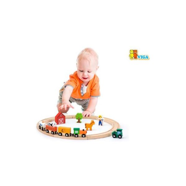 

Железная дорога Viga Toys Железная дорога 19 деталей (51615)