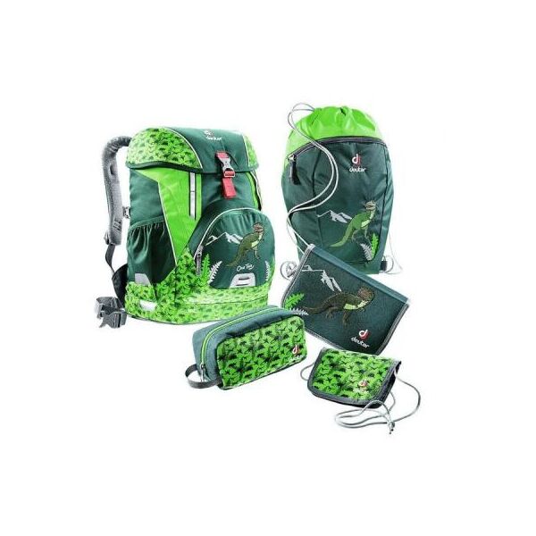 

Школьный набор Deuter Набор 5 пр OneTwoSet Sneaker Bag 2018 forest dino (3880017 2018 (SET))