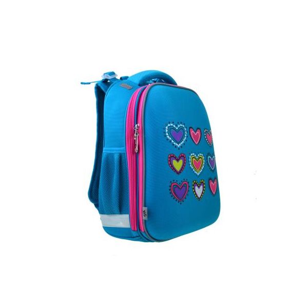 

Рюкзак школьный Yes H-12-1 Hearts turquoise (554490)