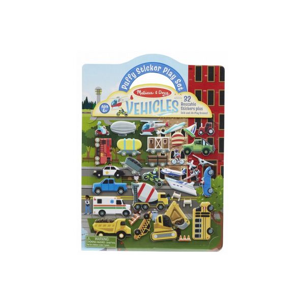 

Набор для творчества Melissa&Doug объемные многоразовые наклейки Транспортные средства (MD30522)